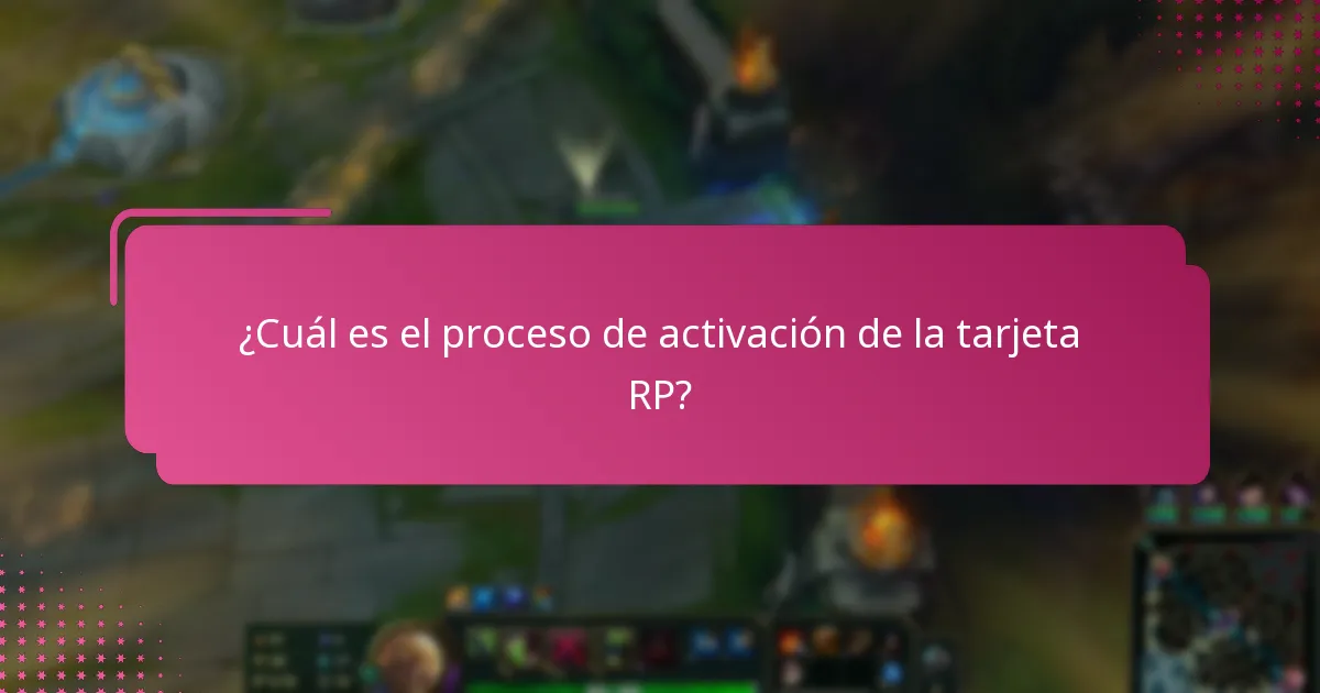 ¿Cómo puedo solucionar problemas de activación de la tarjeta RP?