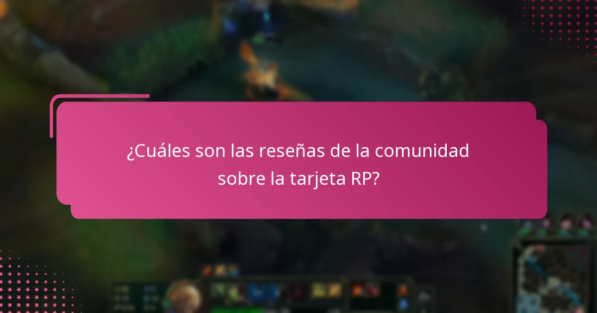 ¿Cómo se compara la tarjeta RP con productos similares?