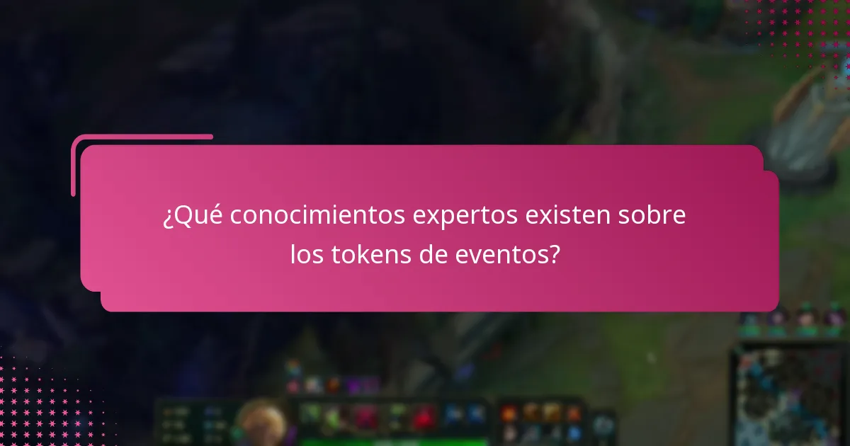 ¿Qué experiencias de usuario están asociadas con los tokens de eventos?