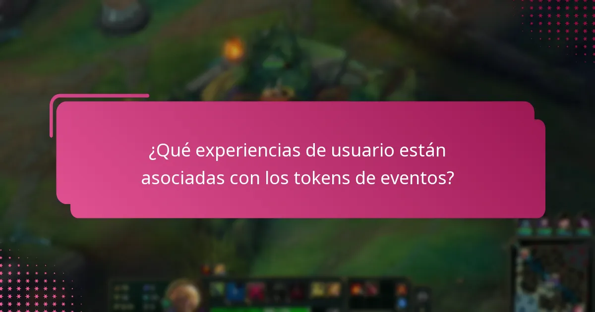¿Qué conocimientos expertos existen sobre los tokens de eventos?